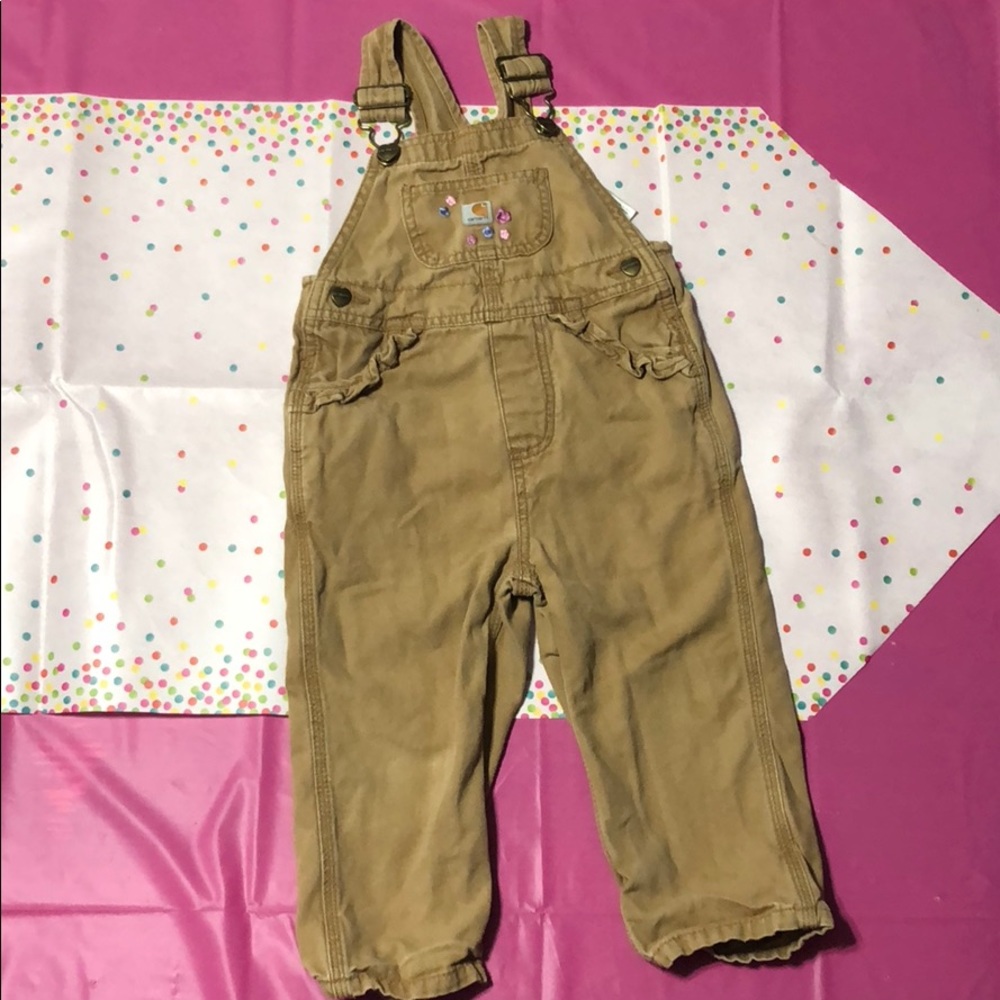Adorable toddler girls Carhartt overalls!